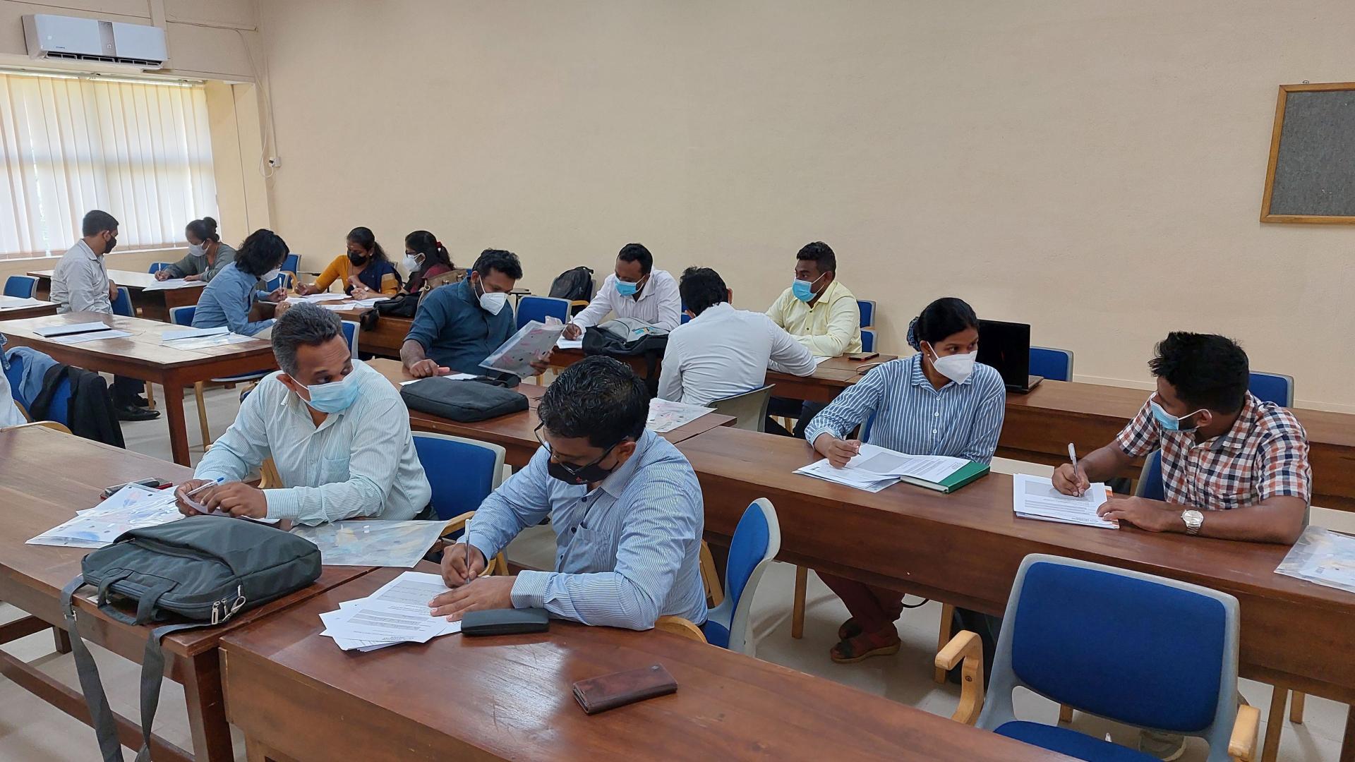 People in Sri Lanka in a classroom