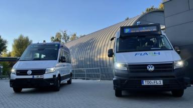 2 white vans