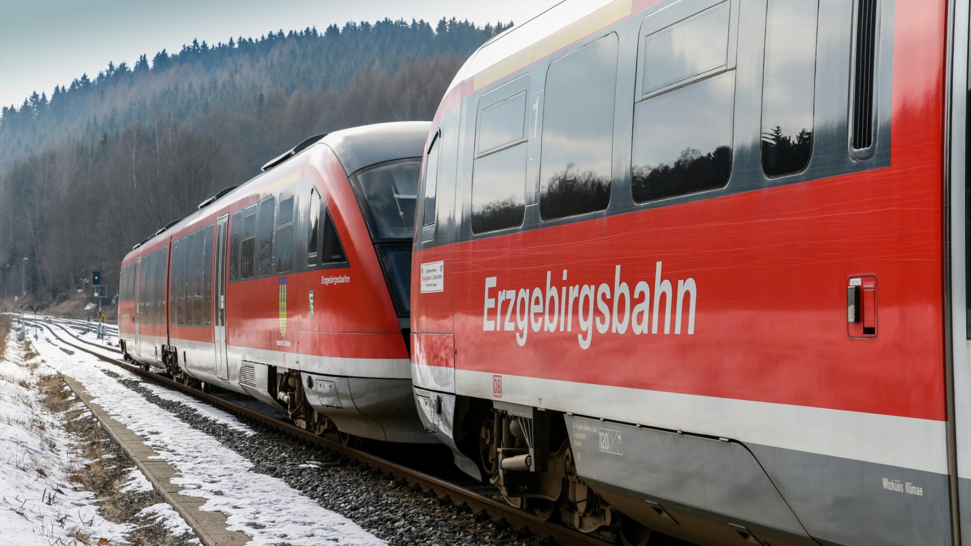  Two wagons of the Erzgebirgsbahn.