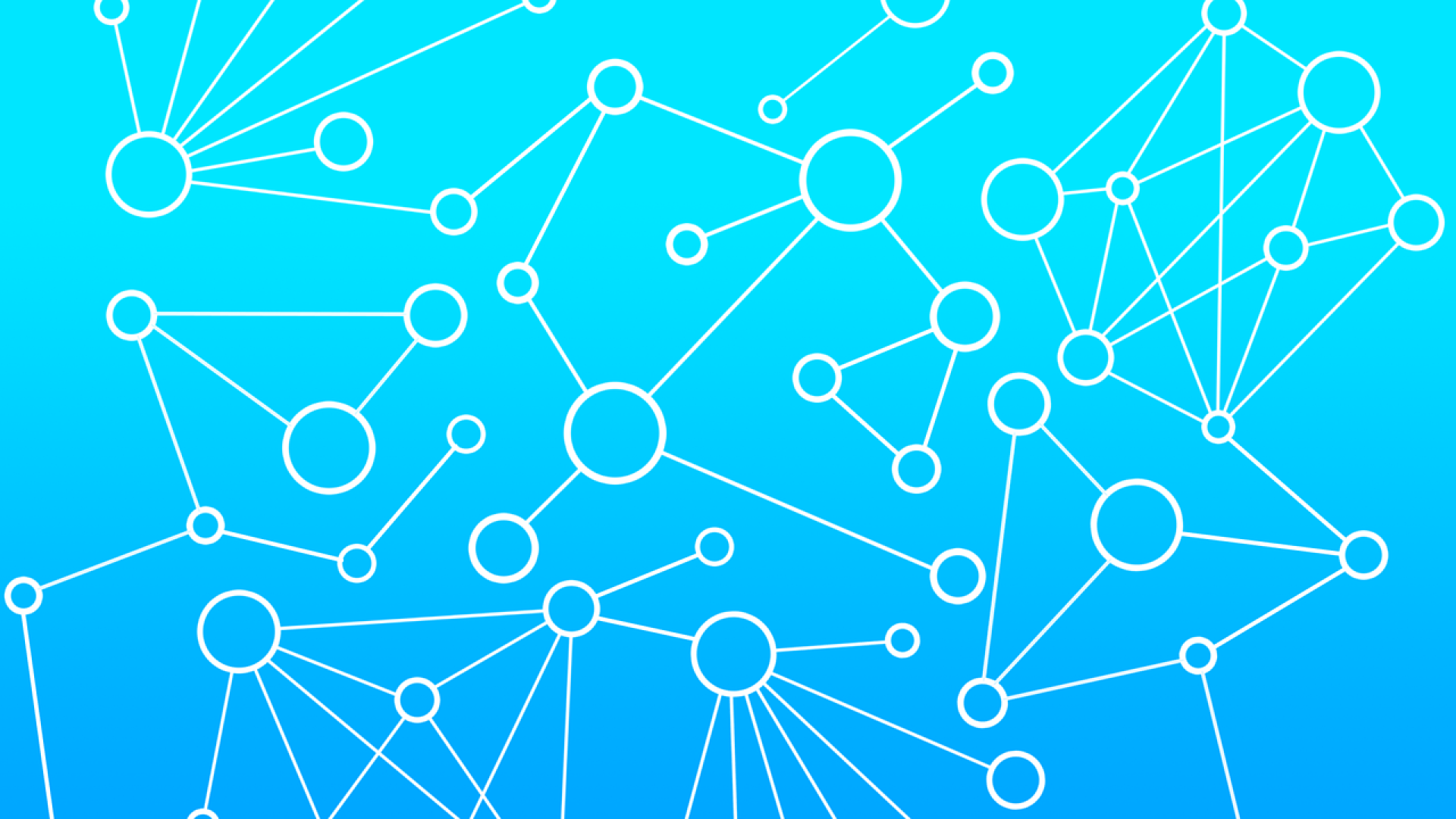 Light blue background with white dots that are connected to each other.