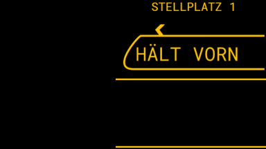 Grafische Darstellung wo ein Zug hält